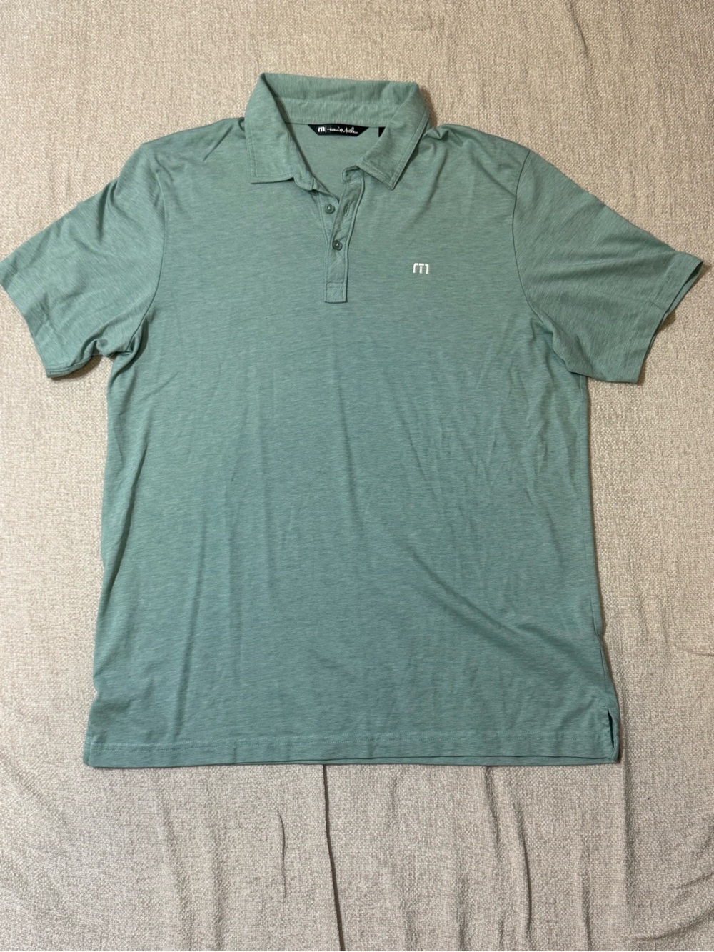 TravisMathew Polo Mens XL Sage Green Pima Cotton Golf Quiet Luxury Shirt
